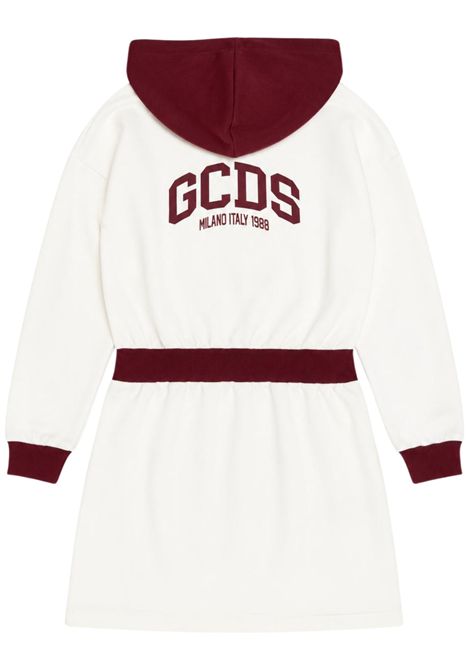 Abito bambina bianco in cotone GCDS | C2GJQB572F342BIANCA