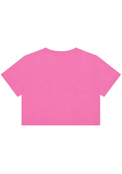 T-shirt bambina rosa in cotone GCDS | C2GJQC519J341ROSA