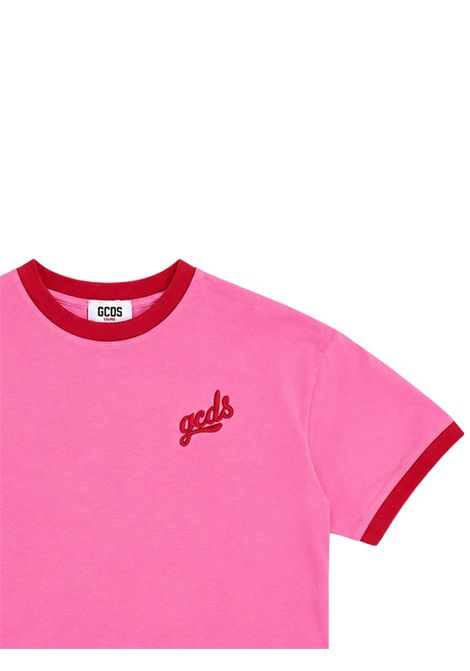 T-shirt bambina rosa in cotone GCDS | C2GJQC535J341ROSA