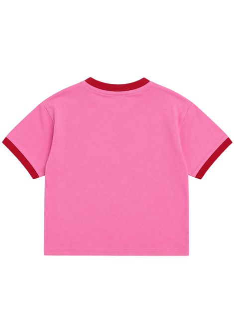 T-shirt bambina rosa in cotone GCDS | C2GJQC535J341ROSA