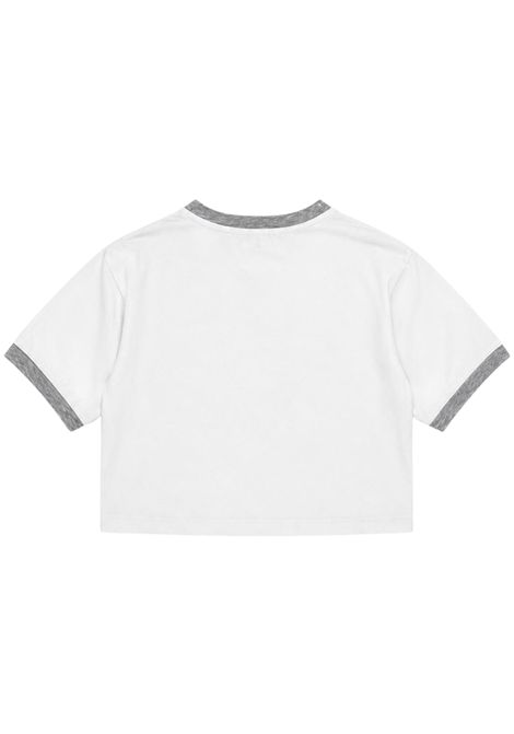 T-shirt bambina bianca in cotone GCDS | C2GJQC565J341BIANCA