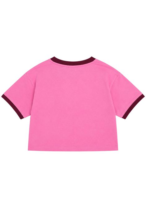 T-shirt bambina rosa in cotone GCDS | C2GJQC565J341ROSA