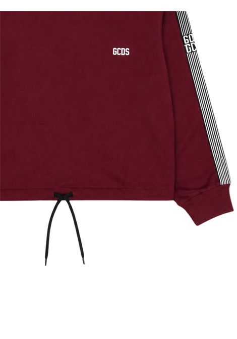 Felpa bambina bordeau in cotone GCDS | C2GJQE510F342BORDEAU