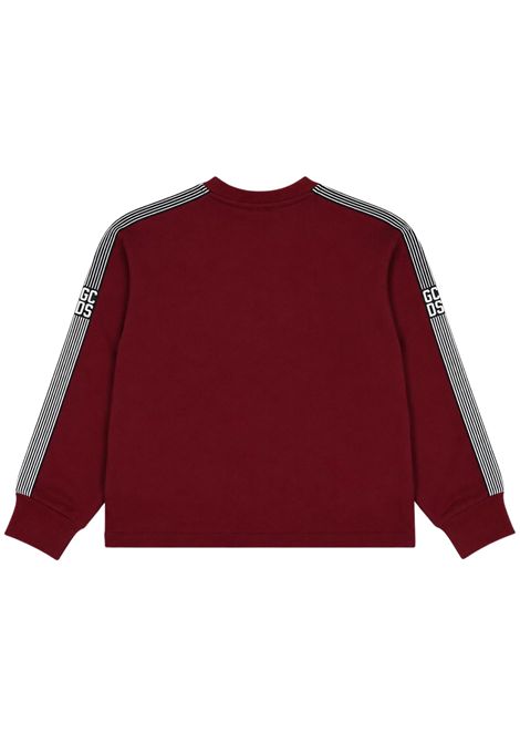 Felpa bambina bordeau in cotone GCDS | C2GJQE510F342BORDEAU
