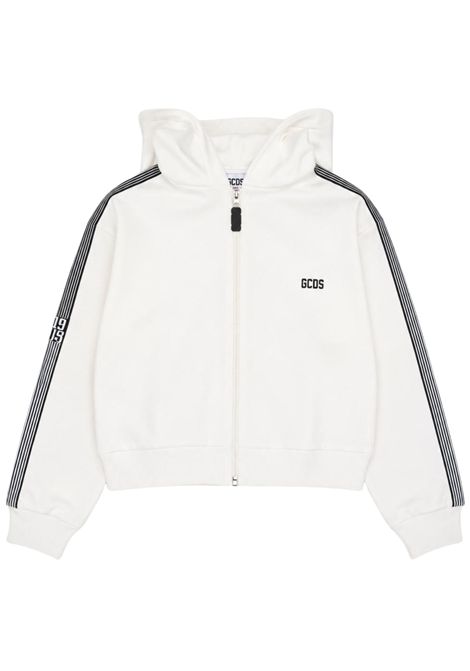 Felpa bambina bianca in cotone GCDS | C2GJQE512F342BIANCO