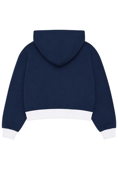 Felpa bambina blu in cotone GCDS | C2GJQE538F342BLU