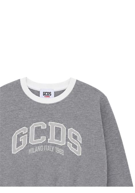 Girls' grey cotton sweatshirt GCDS | C2GJQE566F342GRIGIO