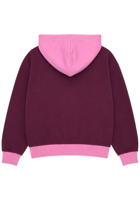 Felpa bambina bordeau in cotone GCDS | C2GJQE57OF342BORDEAU