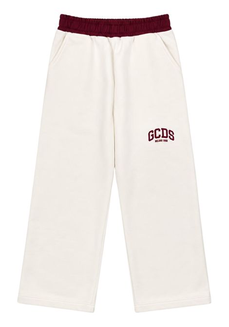 Pantalone bambina panna in cotone GCDS | C2GJQI567F342PANNA