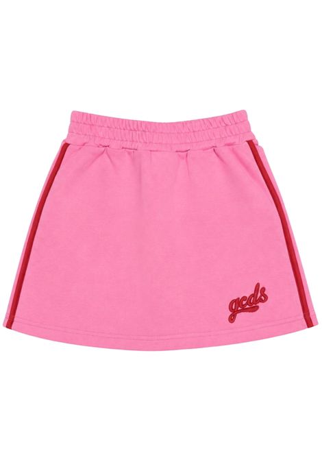 Gonna bambina rosa in cotone GCDS | C2GJQM540F342ROSA