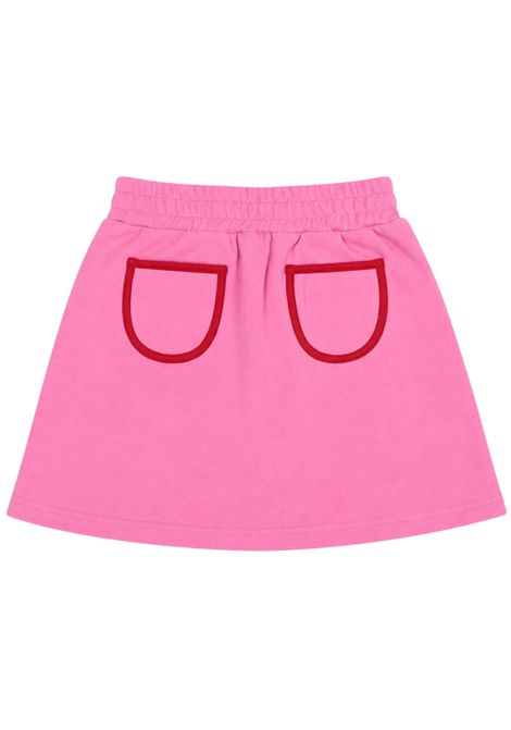 Gonna bambina rosa in cotone GCDS | C2GJQM540F342ROSA