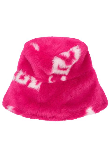 Cappello bambina fucsia in pelliccia GCDS | C2GJQN999E204FUCSIA