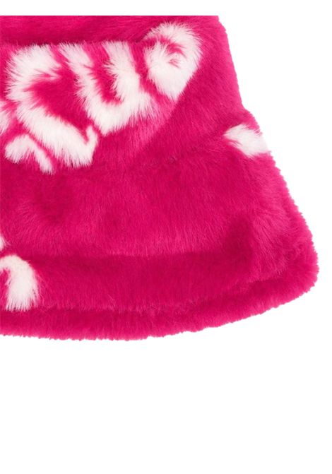 Cappello bambina fucsia in pelliccia GCDS | C2GJQN999E204FUCSIA