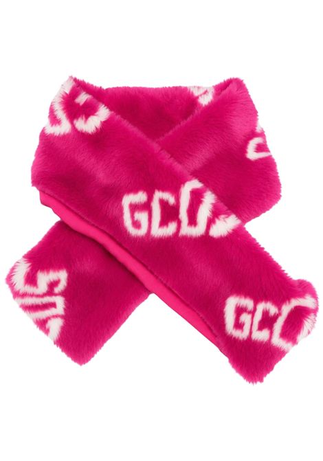 Sciarpa bambina fucsia in pelliccia GCDS | C2GJQP996E204FUCSIA