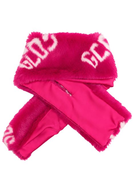 Sciarpa bambina fucsia in pelliccia GCDS | C2GJQP996E204FUCSIA