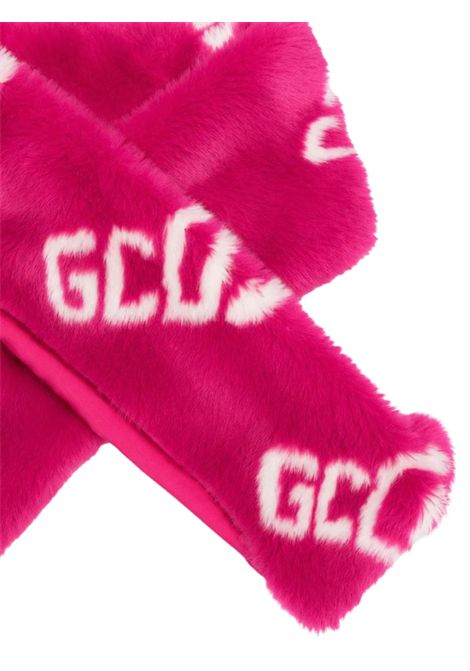 Sciarpa bambina fucsia in pelliccia GCDS | C2GJQP996E204FUCSIA