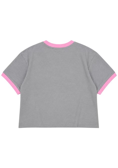 Girls' grey cotton T-shirt GCDS | C2GXQC535J341GRIGIA