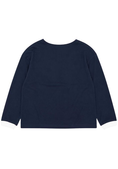 T-shirt bambina blu in cotone GCDS | C2GXQC536J341BLU