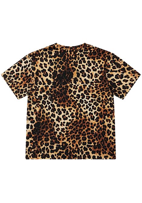 T-shirt bambina leopardata in cotone GCDS | C2GXQC550J341LEOPARDATO
