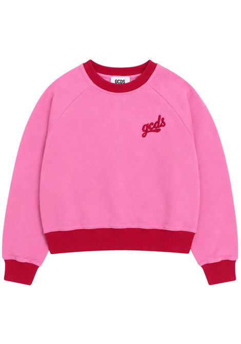 Pink cotton sweatshirt for girls GCDS | C2GXQE537F342ROSA