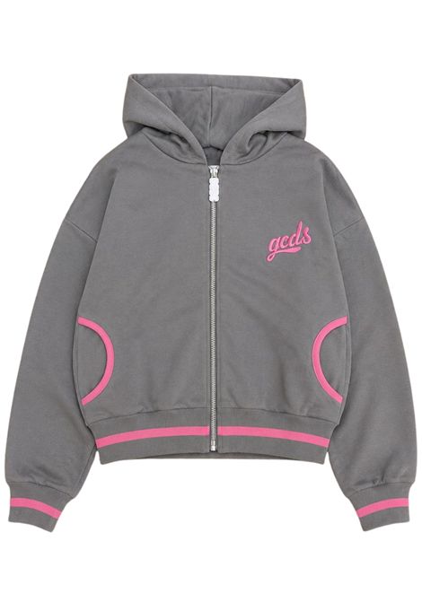 Girls' grey cotton sweatshirt GCDS | C2GXQE539F342GRIGIO