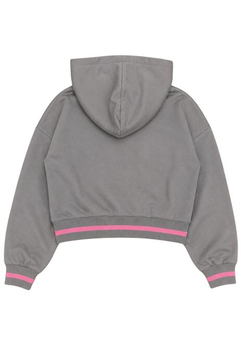 Girls' grey cotton sweatshirt GCDS | C2GXQE539F342GRIGIO