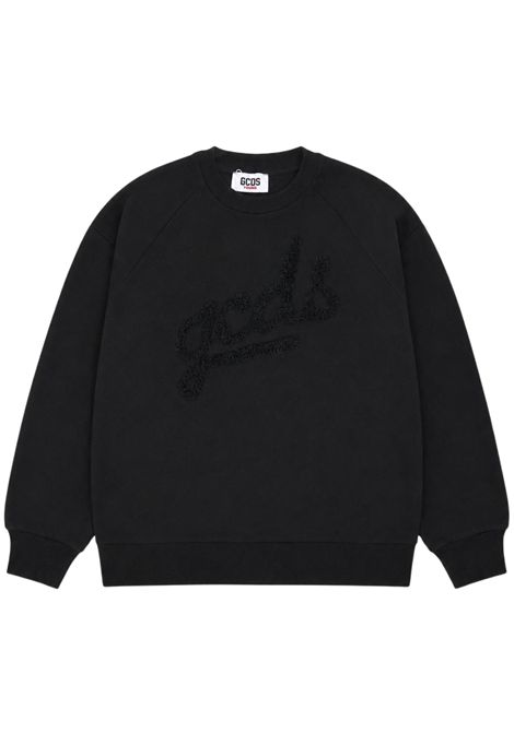 Black cotton sweatshirt for girls GCDS | C2GXQE544F342NERA