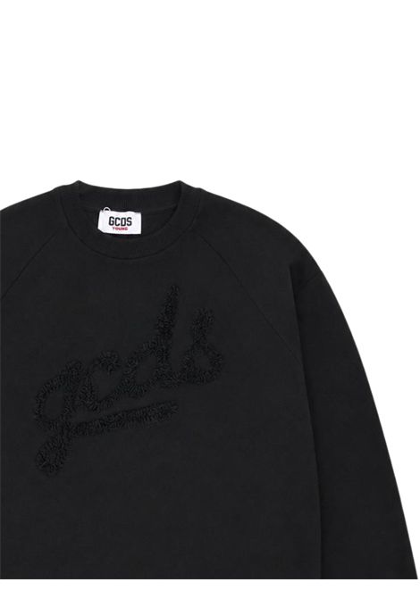 Black cotton sweatshirt for girls GCDS | C2GXQE544F342NERA