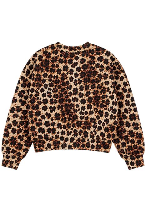 Girls' leopard cotton sweatshirt GCDS | C2GXQE546F342LEOPARDATO