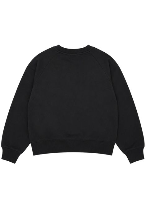 Black cotton sweatshirt for girls GCDS | C2GXQE552F342NERA