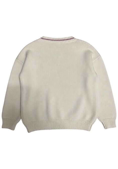 Maglione bambina panna in lana GCDS | C2GXQF586K347PANNA