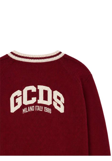 Maglione unisex in misto lana GCDS | C2GXQF587K347BORDEAU