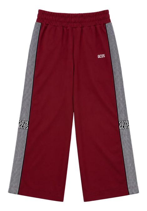 Pantalone bambina bordeau in cotone GCDS | C2GXQI511F342BORDEAU
