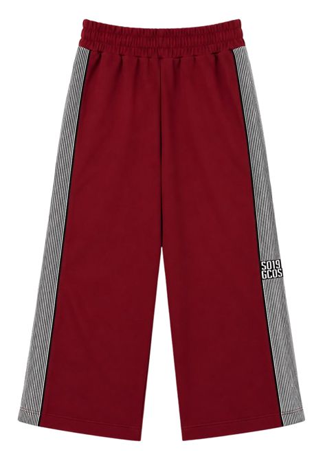 Pantalone bambina bordeau in cotone GCDS | C2GXQI511F342BORDEAU