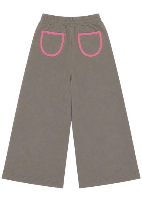 Pantalone bambina grigio in cotone GCDS | C2GXQI541F342GRIGIO