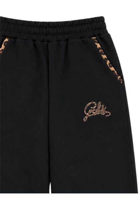 Girls' leopard cotton skirt GCDS | C2GXQI554F342NERO