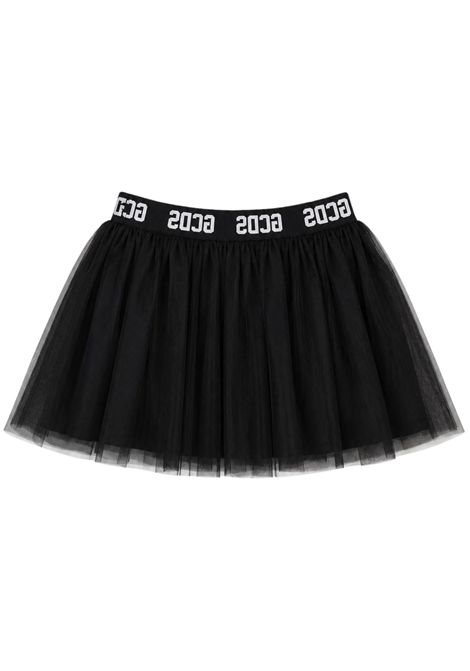 Gonna bambina nera in tulle GCDS | C2GXQM543T343NERO