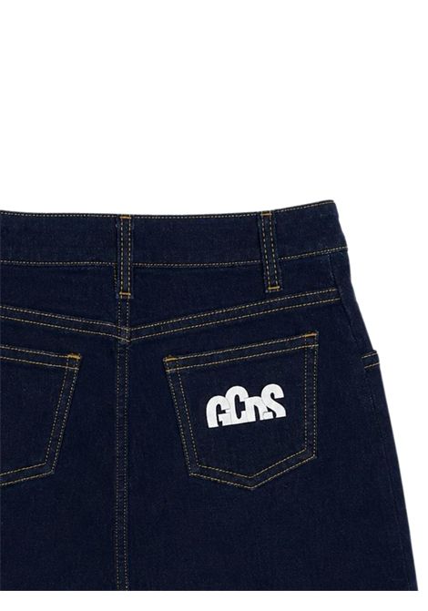 Gonna bambina in cotone denim GCDS | C2GXQM611D346DENIM