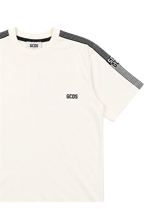 White cotton T-shirt for girls GCDS | C2UJQC506J341BIANCO