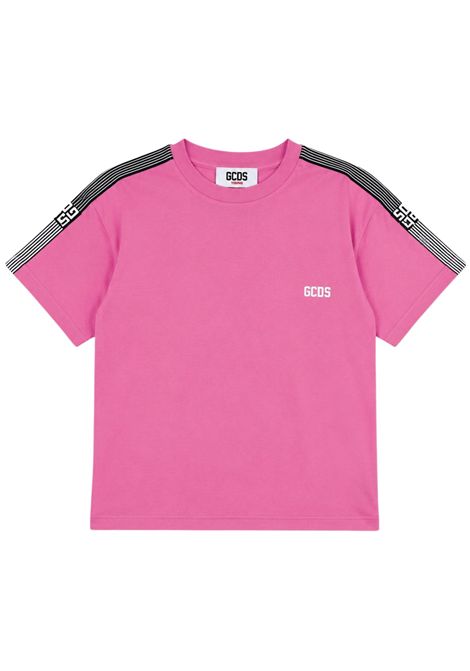 T-shirt bambina rosa in cotone GCDS | C2UJQC506J341ROSA