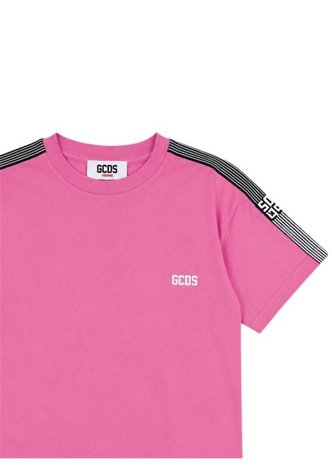 T-shirt bambina rosa in cotone GCDS | C2UJQC506J341ROSA