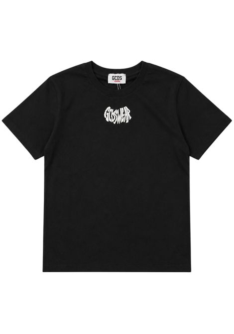 T-shirt bambino nera in cotone GCDS | C2UJQC575J341NERO