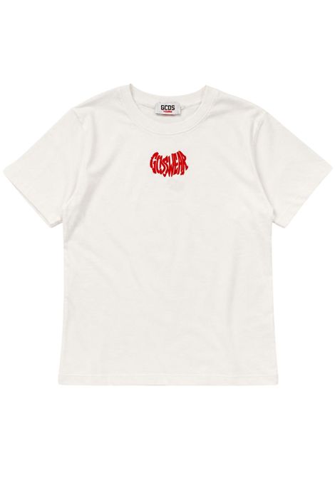 T-shirt bambino panna in cotone GCDS | C2UJQC575J341PANNA