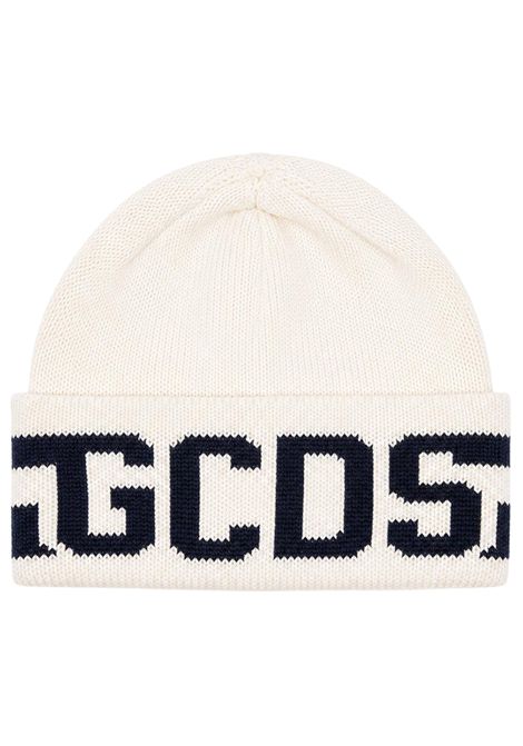 Cappello unisex panna in lana GCDS | C2UXQN595K347PANNA