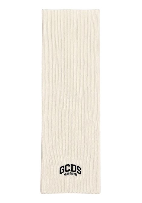 Sciarpa unisex panna in lana GCDS | C2UXQP598K347PANNA