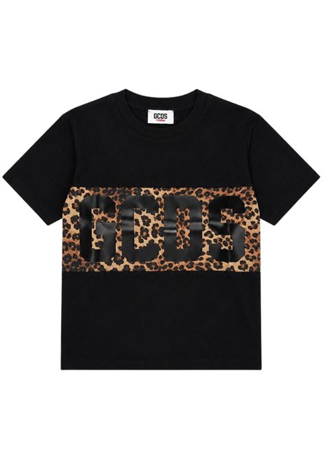 Black cotton T-shirt for girls GCDS | Z0GJQC585J106NERA