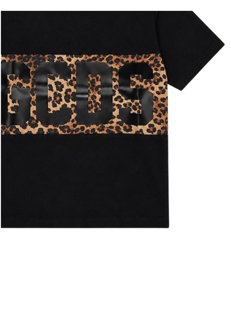 Black cotton T-shirt for girls GCDS | Z0GJQC585J106NERA