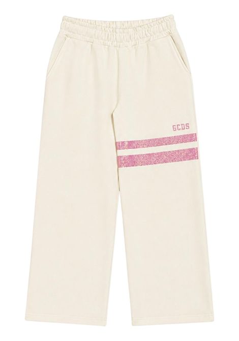 Pantalone bambina panna in cotone GCDS | Z0GJQI620F004PANNA