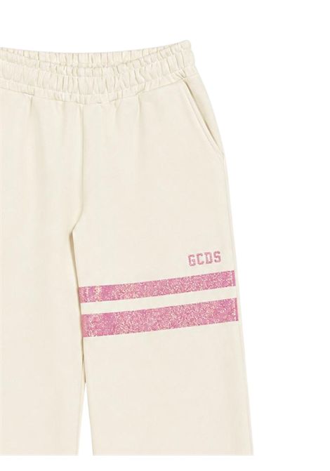 Pantalone bambina panna in cotone GCDS | Z0GJQI620F004PANNA