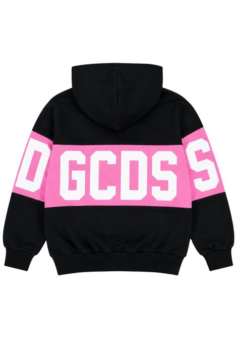 Felpa bambina nero/rosa in cotone GCDS | Z0GXQE583F004NERA/ROSA